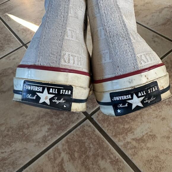 Converse Kith x Chuck 70 High Tops White Monogram Unisex Men 7 Womens 9 Sneakers - Picture 10 of 15
